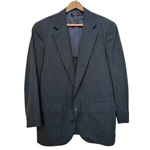 Brooks Brothers Golden Fleece Gray Pinstripe Blazer Made in USA - Size 41 RG